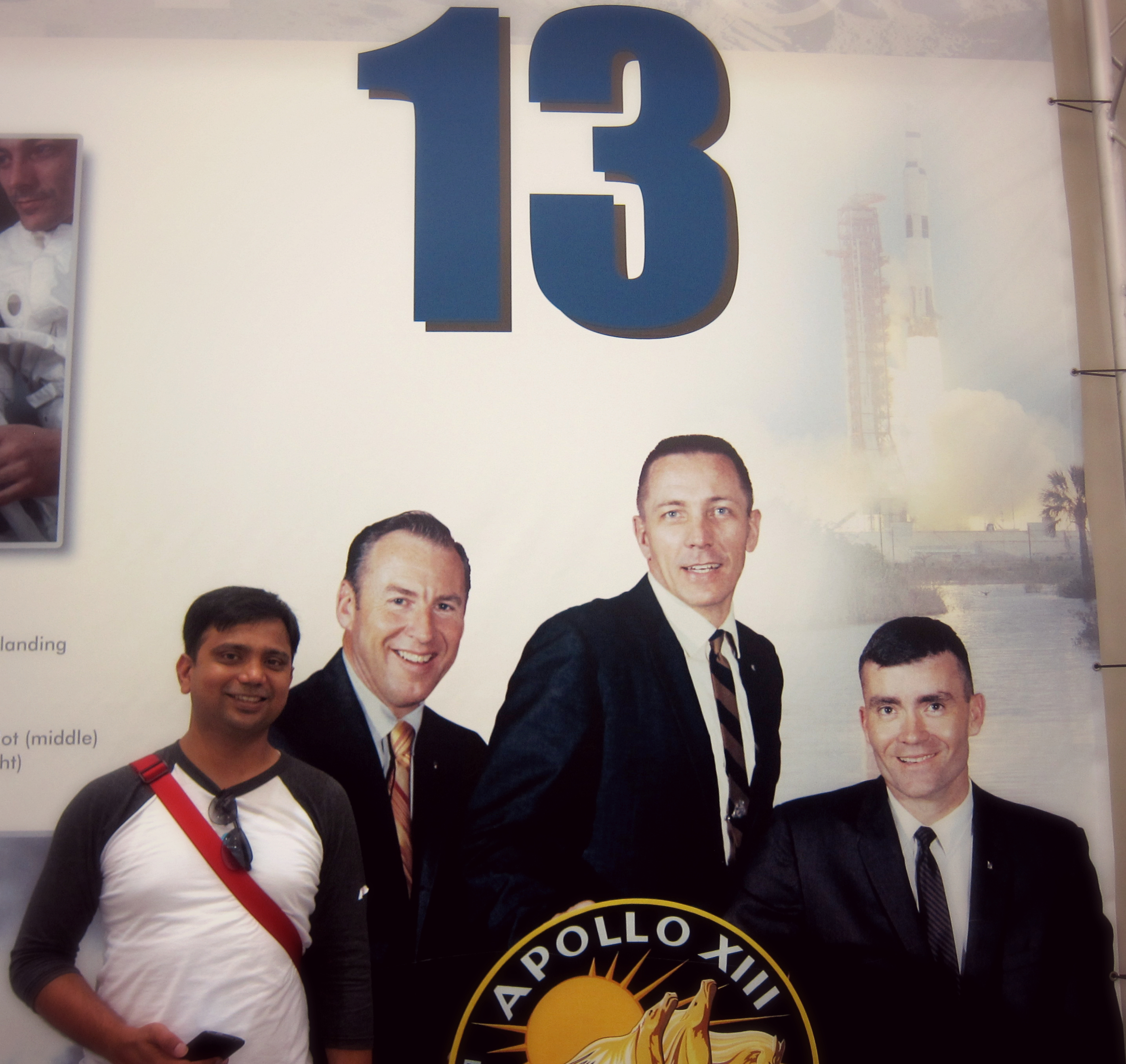 Happy to pose with the astronauts of Apollo 13